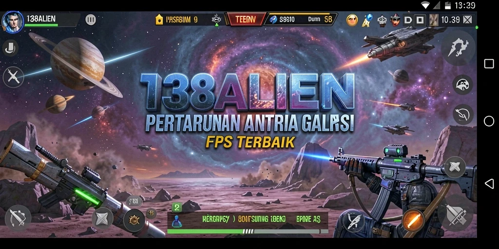Screenshot aksi mendebarkan dalam gameplay 138ALIEN.