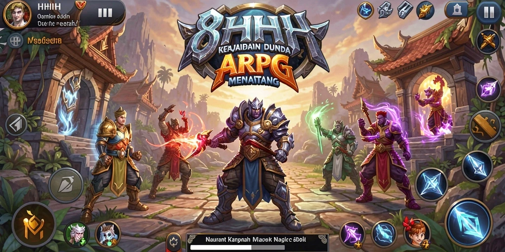 Gameplay dinamis ARPG dengan aksi yang mendebarkan.