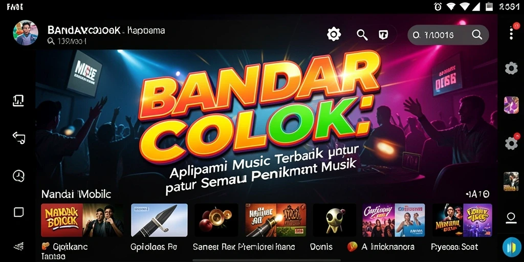 Tampilan gameplay BANDARCOLOK menampilkan pengalaman mendengarkan musik yang menarik.