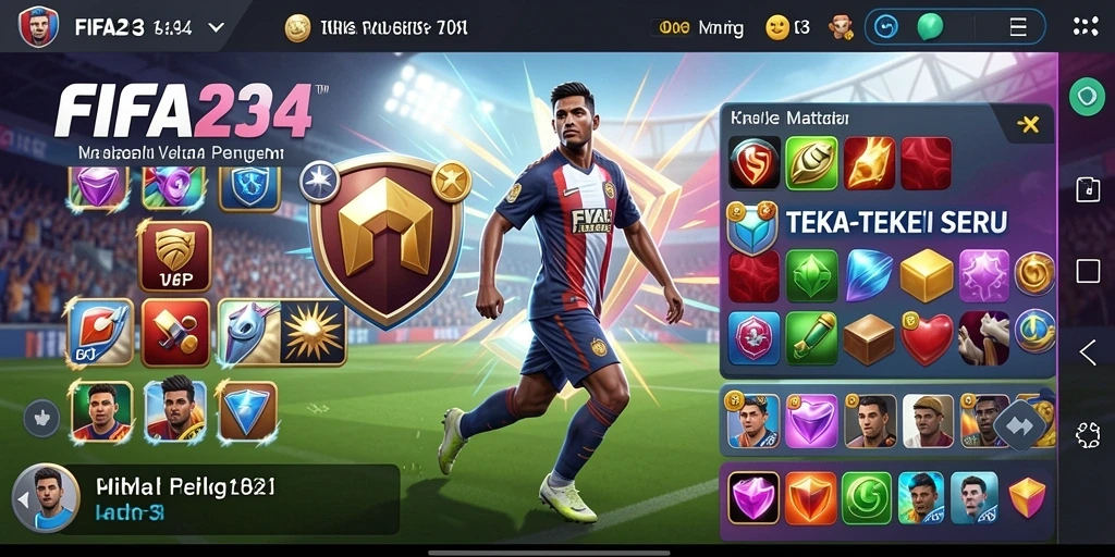 Tampilan menawan dari gameplay FIFA234 dengan teka-teki mencocokkan balok.