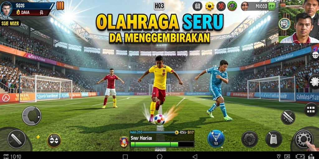Gambaran utama H03 dengan intensitas permainan olahraga yang menarik.