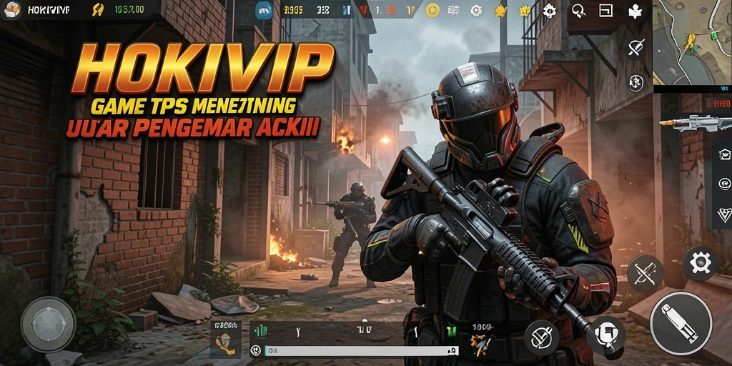 Tangkapan layar HOKIVIP menampilkan aksi mendebarkan dalam game TPS.