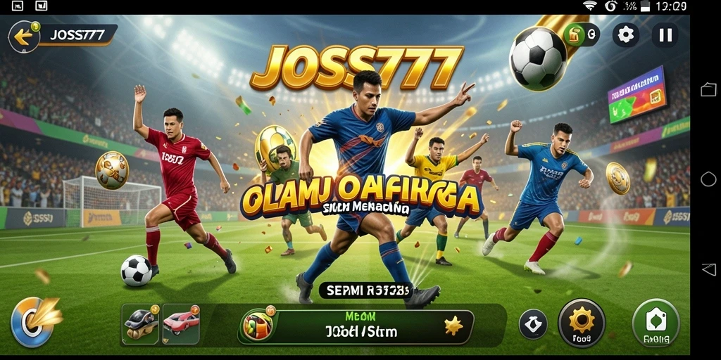 Screenshot menampilkan momen seru dalam permainan olahraga JOSS777.