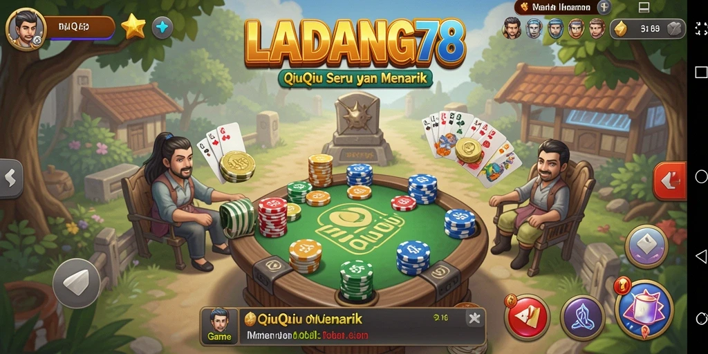 Tampilan gameplay QiuQiu yang seru dan interaktif di LADANG78.