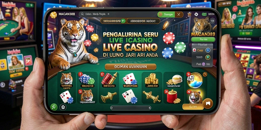 Gameplay Live Casino seru dan mendebarkan di MACAN388.