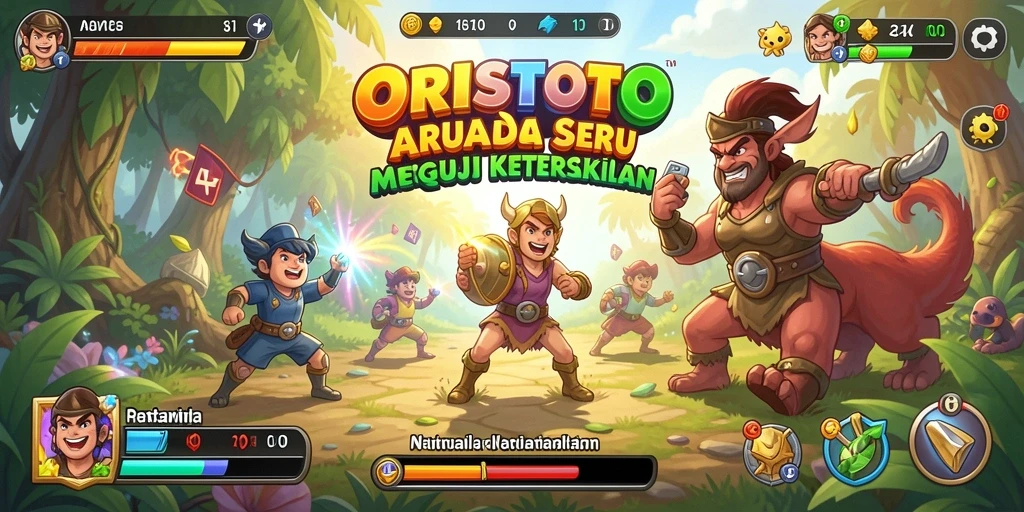 Tampilan gameplay <strong>ORISTOTO</strong> yang mendebarkan dan penuh warna.
