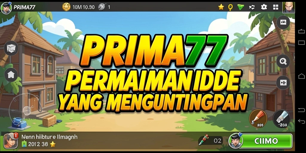 Tampilan gameplay dari PRIMA77 yang menarik dan penuh warna.
