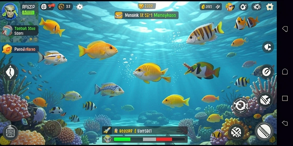 Tampilan gameplay RP62RP menampilkan aksi menembak ikan yang seru.