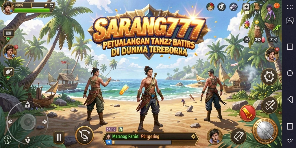 Screenshot menampilkan aksi seru dalam dunia Open World SARANG777.