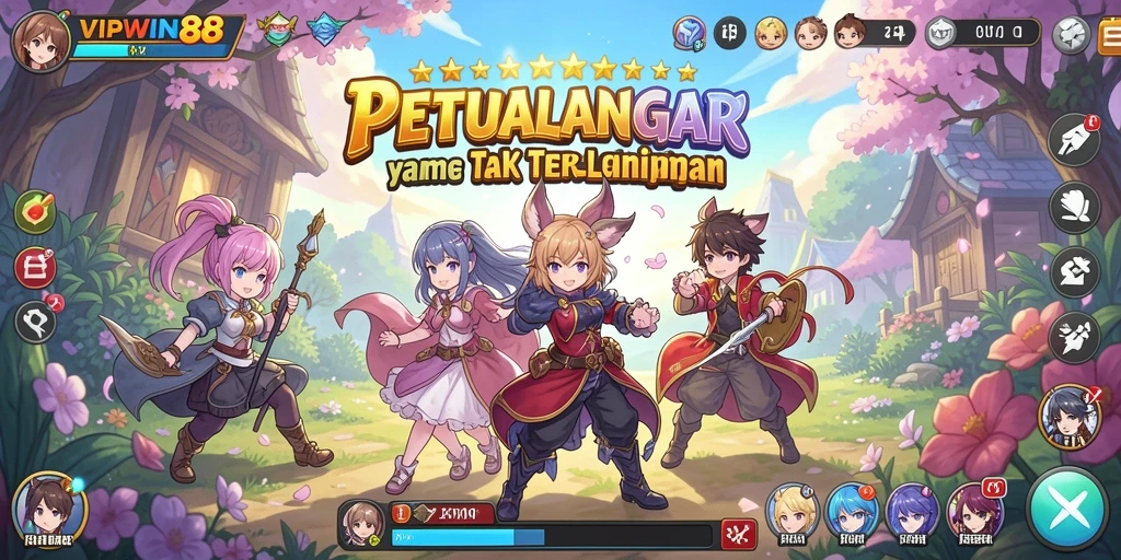 Screenshot utama VIPWIN88 menampilkan aksi seru di dunia Anime.